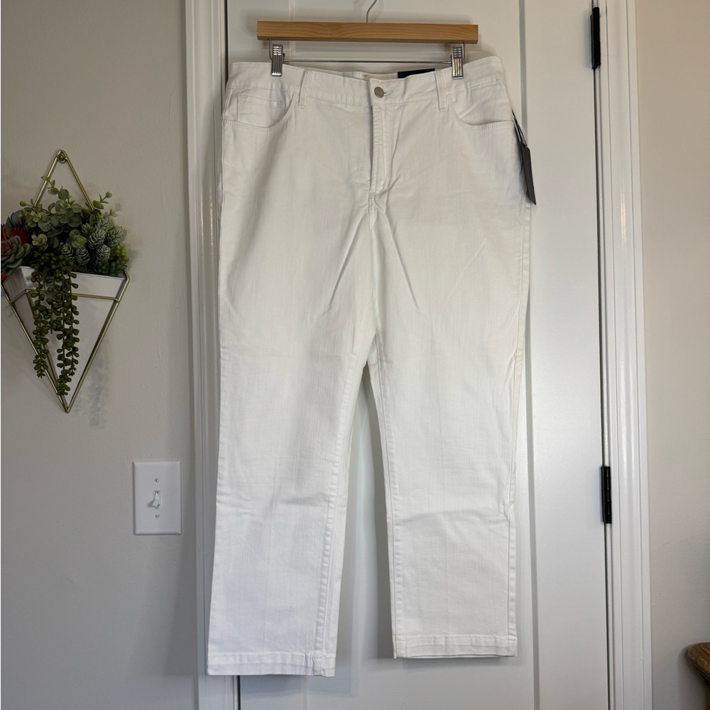 NYDJ White Denim Ankle Jeans